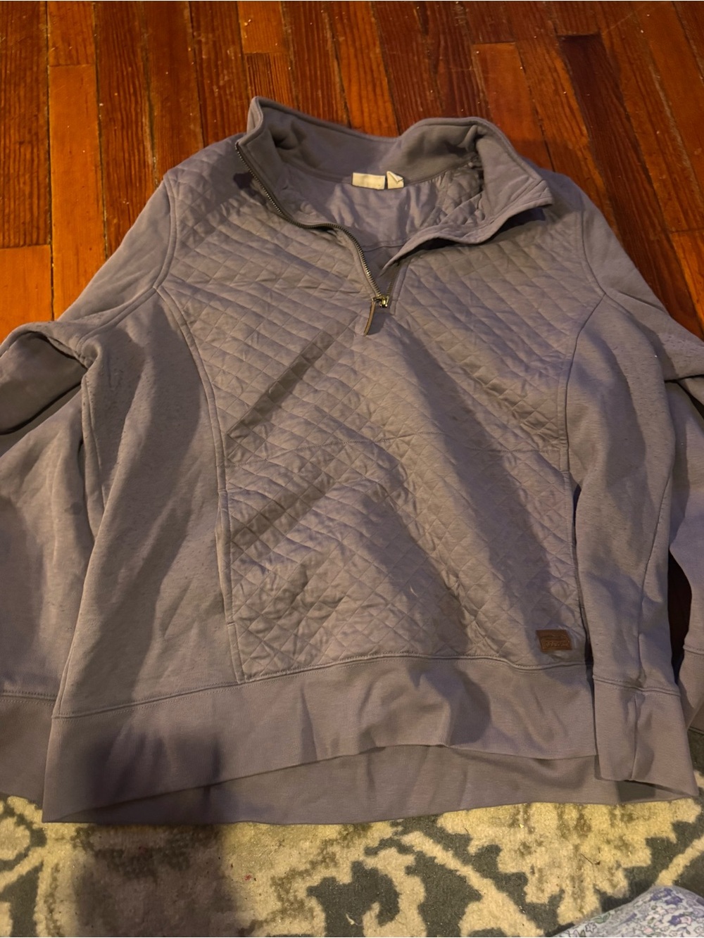 L.L. Bean Women's Quilted Half-Zip Pullover - Lavender plus size 2X